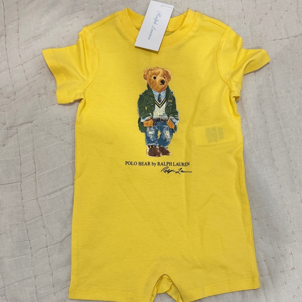 Ralph Lauren Yellow Polo Bear Jumpsuit